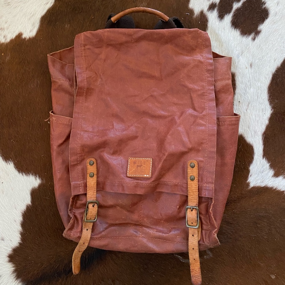 Will Leather Goods Wax Coated Canvas Backpack